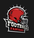 American football modern logo. Fantasy football.