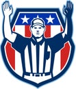 American Football Official Referee Touchdown Royalty Free Stock Photo