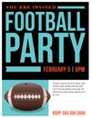 American Football Party Flyer Invitation Illustration Royalty Free Stock Photo