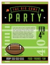 American Football Party Flyer Template Illustration Royalty Free Stock Photo