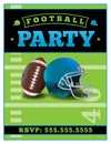 American Football Party Flyer Template Illustration Royalty Free Stock Photo