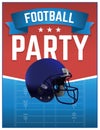 American Football Party Illustration