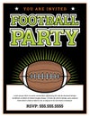 American Football Party Invitation Template Background Illustration Royalty Free Stock Photo
