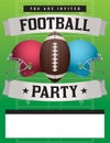 American Football Party Template Illustration Royalty Free Stock Photo