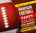 American football party. Vector background