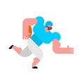 American football player. Athlete action sport vector illustration Royalty Free Stock Photo