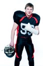 American football player with broken hand Royalty Free Stock Photo