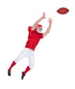 American Football player catching ball Royalty Free Stock Photo