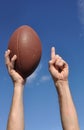 American Football Player Celebrates a Touchdown Royalty Free Stock Photo