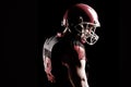 American football player in helmet Royalty Free Stock Photo