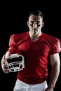 American football player looking at camera Royalty Free Stock Photo