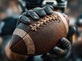 American football player making a handoff image Royalty Free Stock Photo