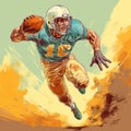 american football Player man in action