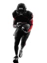 American football player runner running silhouette Royalty Free Stock Photo