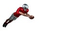 American football player scoring a touchdown Royalty Free Stock Photo