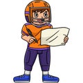 American Football Player Signing Autograph Clipart