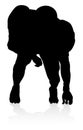 American Football Player Silhouette