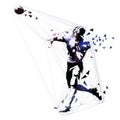 American football player throwing ball Royalty Free Stock Photo