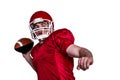 American football player throwing a ball Royalty Free Stock Photo