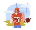 American Football player vector concept