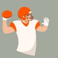 American football player ,vector illustratuon
