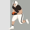 American football player ,vector illustratuon