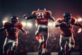 american football players in the action grand arena Royalty Free Stock Photo