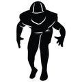 American Football Players Silhouettes , vector pack, various pose Royalty Free Stock Photo