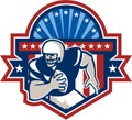 American Football QB Quarterback Crest Royalty Free Stock Photo