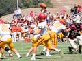 American Football Quarterback Passing the Ball