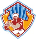American Football Quarterback Star Shield