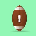 American football rugby ball icon flat vector