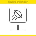 American football or rugby goal linear icon