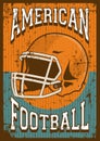 American Football Rugby Sport Retro Pop Art Poster Signage