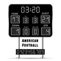 American football scoreboard with infographics Royalty Free Stock Photo