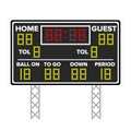 American Football Scoreboard. Sport Game Score. Digital LED Dots. Vector Illustration. Time, Guest, Home. Royalty Free Stock Photo