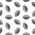 American football seamless pattern for boy. Sports balls on back Royalty Free Stock Photo