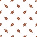 American football seamless pattern. Royalty Free Stock Photo