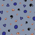 American Football Seamless Vector Pattern