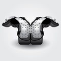 American football shoulder pad. Vector illustration decorative background design