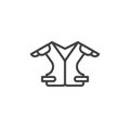 American football shoulder pads line icon