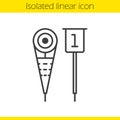 American football sideline markers linear icon