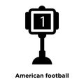 American football signals icon vector isolated on white background, logo concept of American football signals sign on transparent