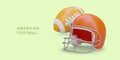 American Football. Sports team game. Goalkeeper accessories Royalty Free Stock Photo