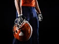 American football sportsman player Royalty Free Stock Photo