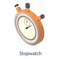 American football stopwatch icon, isometric style Royalty Free Stock Photo