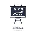 american football strategy icon on white background. Simple element illustration from American football concept