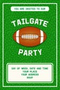 American football tailgate party flyer design