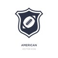 american football team emblem icon on white background. Simple element illustration from American football concept Royalty Free Stock Photo