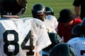 American football team in huddle Royalty Free Stock Photo